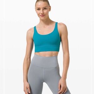 lululemon athletica long line energy Sports Bra Hawaiian blue